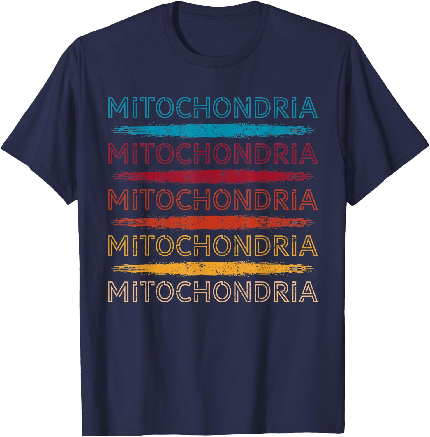 Mitochondria Retro Powerhouse Of The Cell Bacteria Biology T-Shirt - T-Shirt | Navy