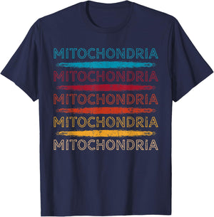 Mitochondria Retro Powerhouse Of The Cell Bacteria Biology T-Shirt - T-Shirt | Navy