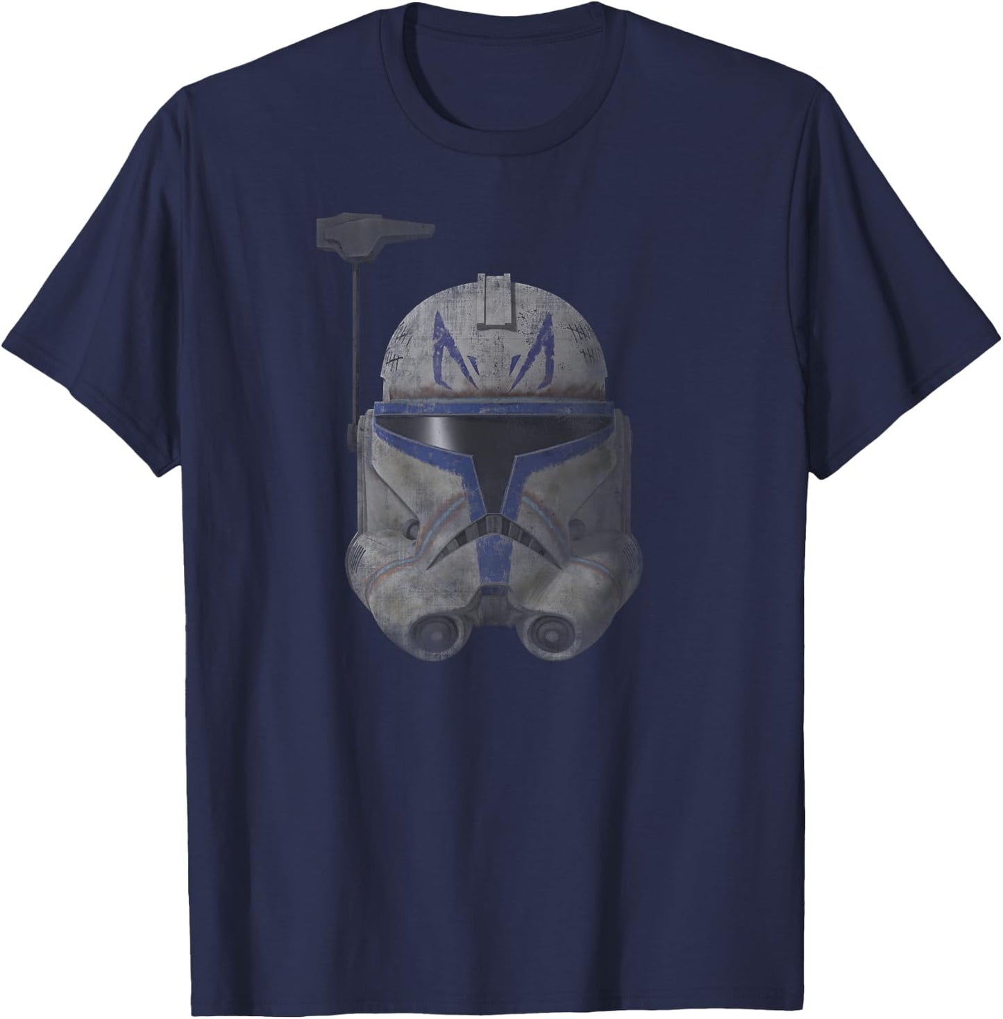 Star Was The Clone Wars Commander Rex Helmet T-Shirt - T-Shirt | Navy