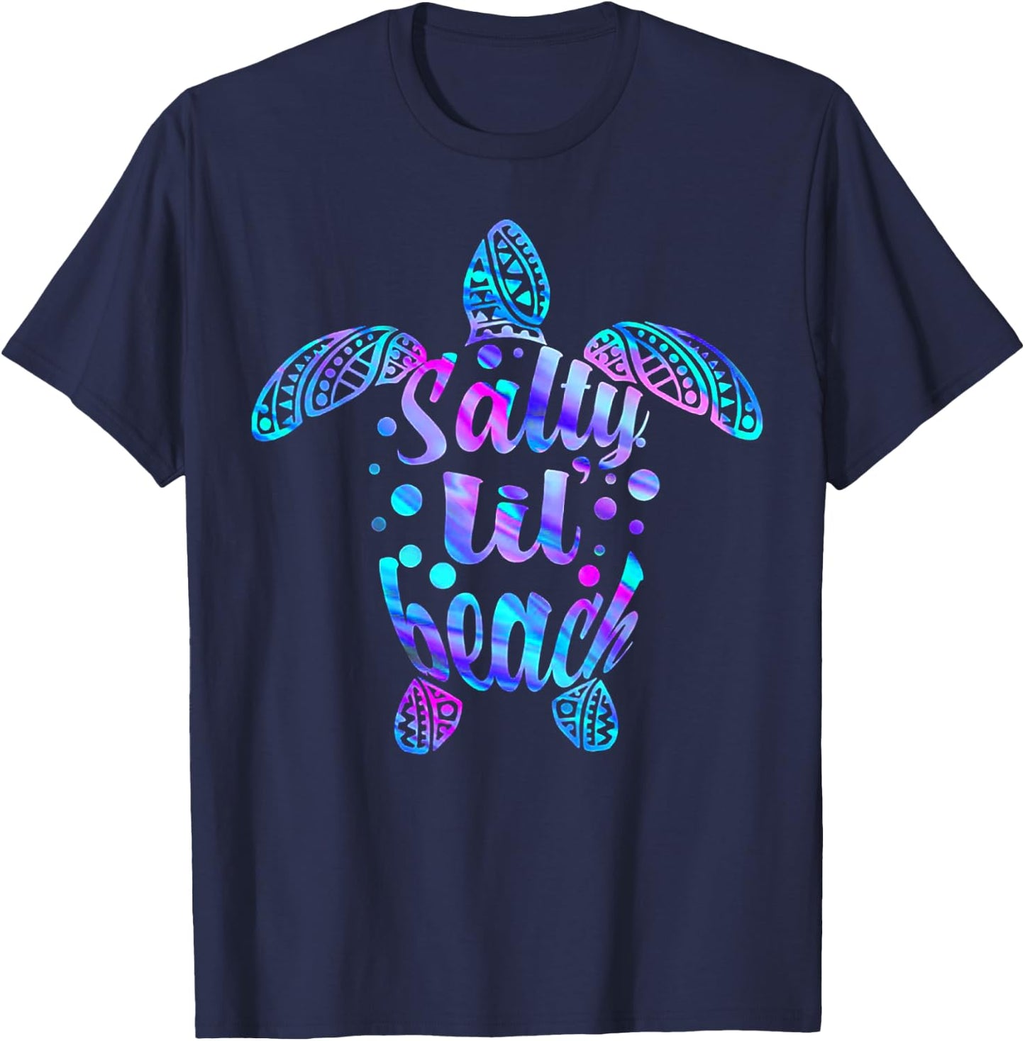 Salty Lil Beach Turtle T-Shirt - T-Shirt | Navy