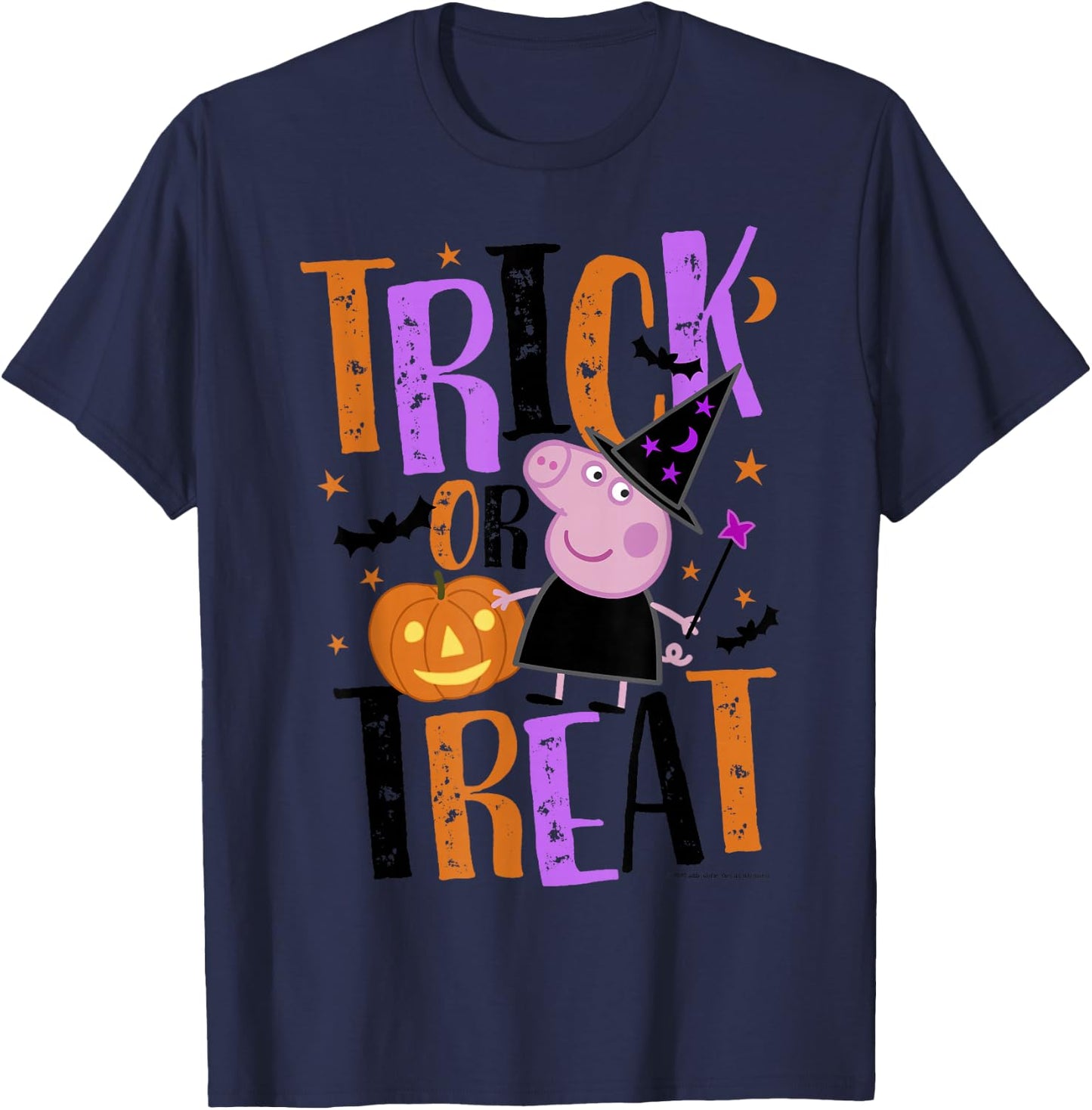 Peppa Pig Halloween Trick Or Treat T-Shirt - T-Shirt | Navy