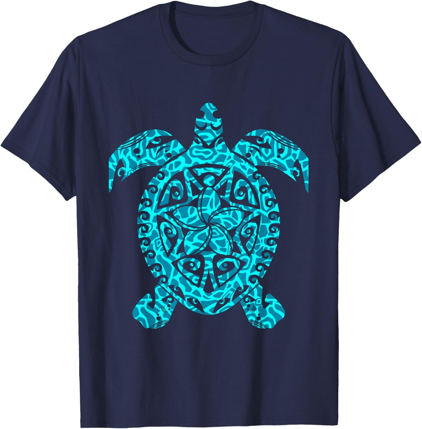Polynesia Maori Turtle Honu Plumeria Tribal Tattoo Maori Art T-Shirt - T-Shirt | Navy
