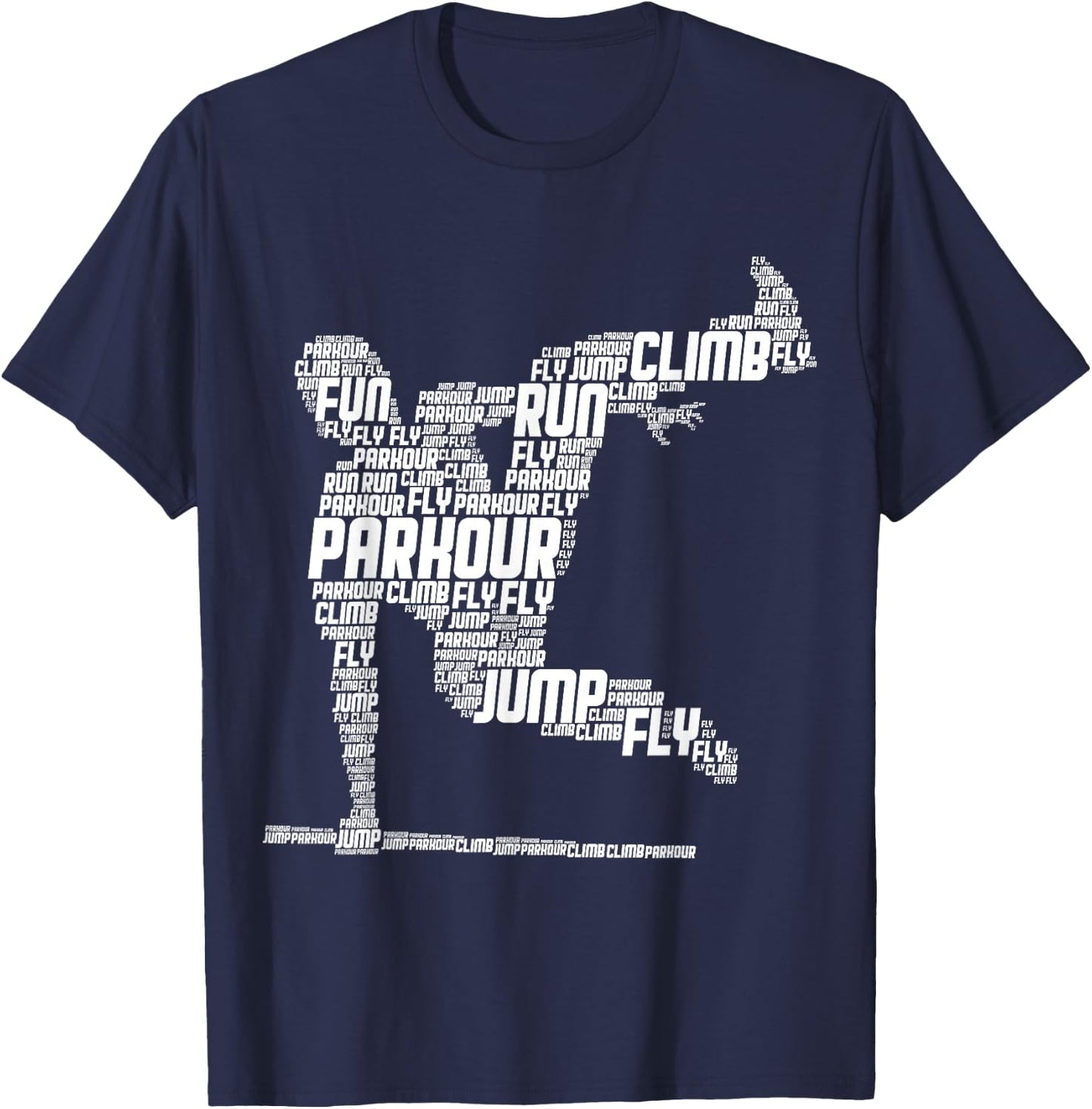 Parkour Freerunner Freerunning Traceur Kids Men Boys T-Shirt - T-Shirt | Navy