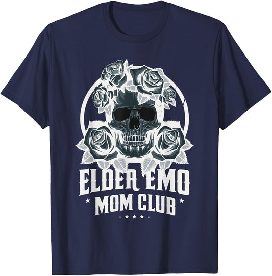 Elder Emo Mom Club Emo Lifestyle Emo Music Goth Subculture T-Shirt - T-Shirt | Navy