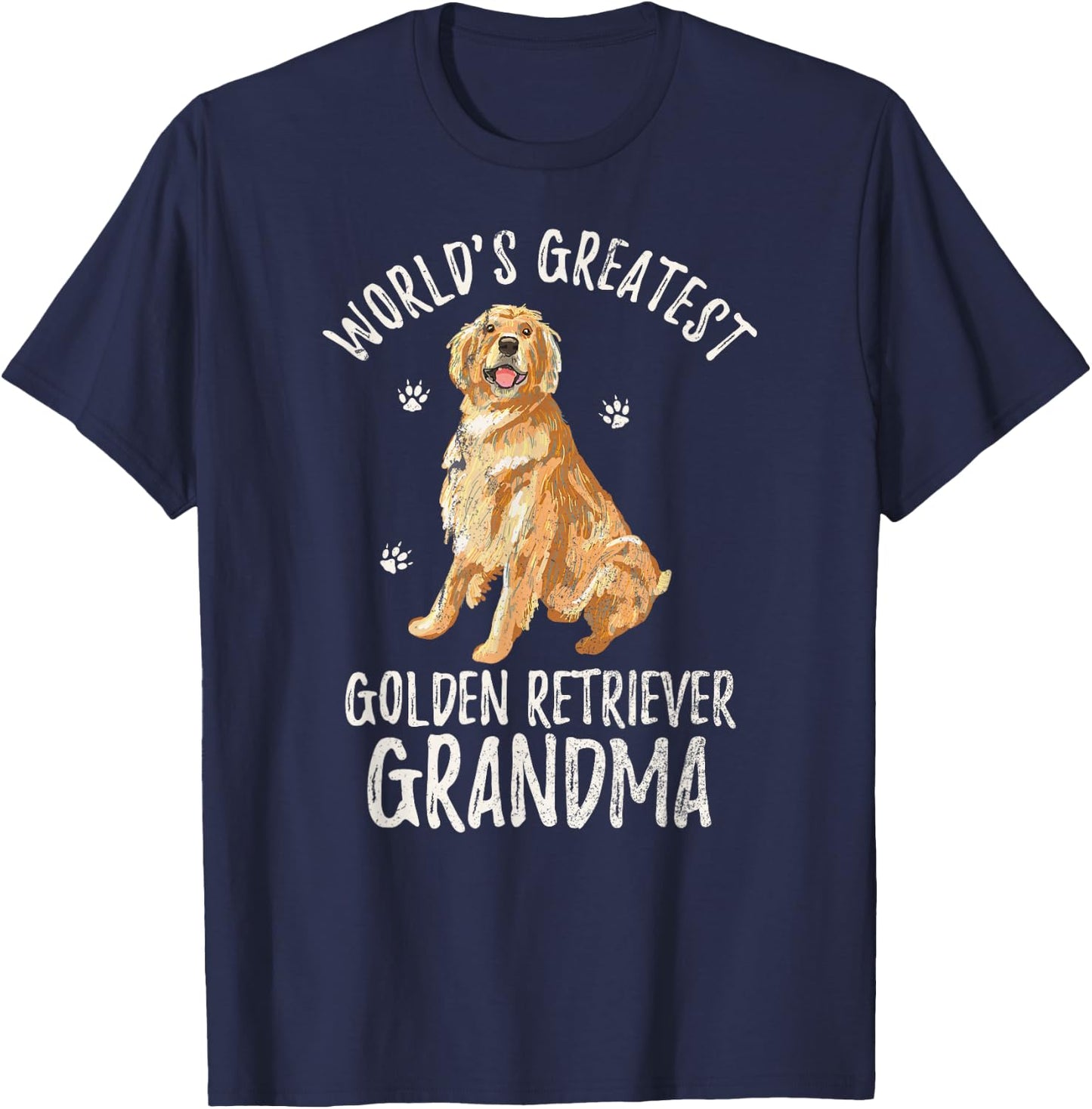 World's Greatest Golden Retriever Grandma Funny Dog Lover T-Shirt - T-Shirt | Navy