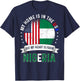 Nigerian American Backprint Heart is from Nigeria Flag T-Shirt - T-Shirt | Navy