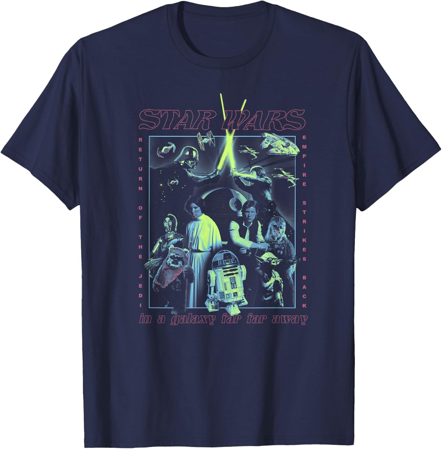 Star Wars Poster Glow T-Shirt - T-Shirt | Navy