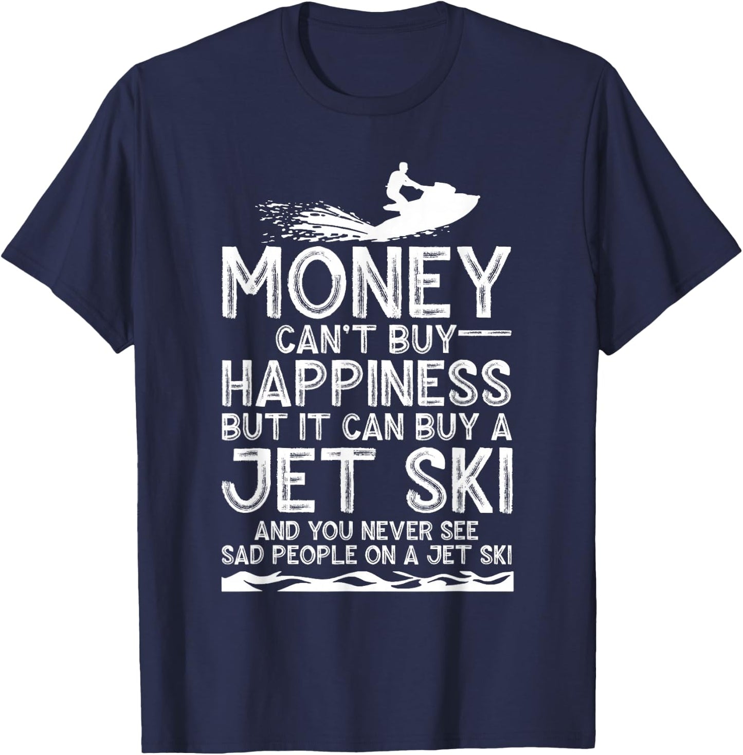 Funny Jet Ski Gift Water Sport Lover Ski Rider Men Women T-Shirt - T-Shirt | Navy