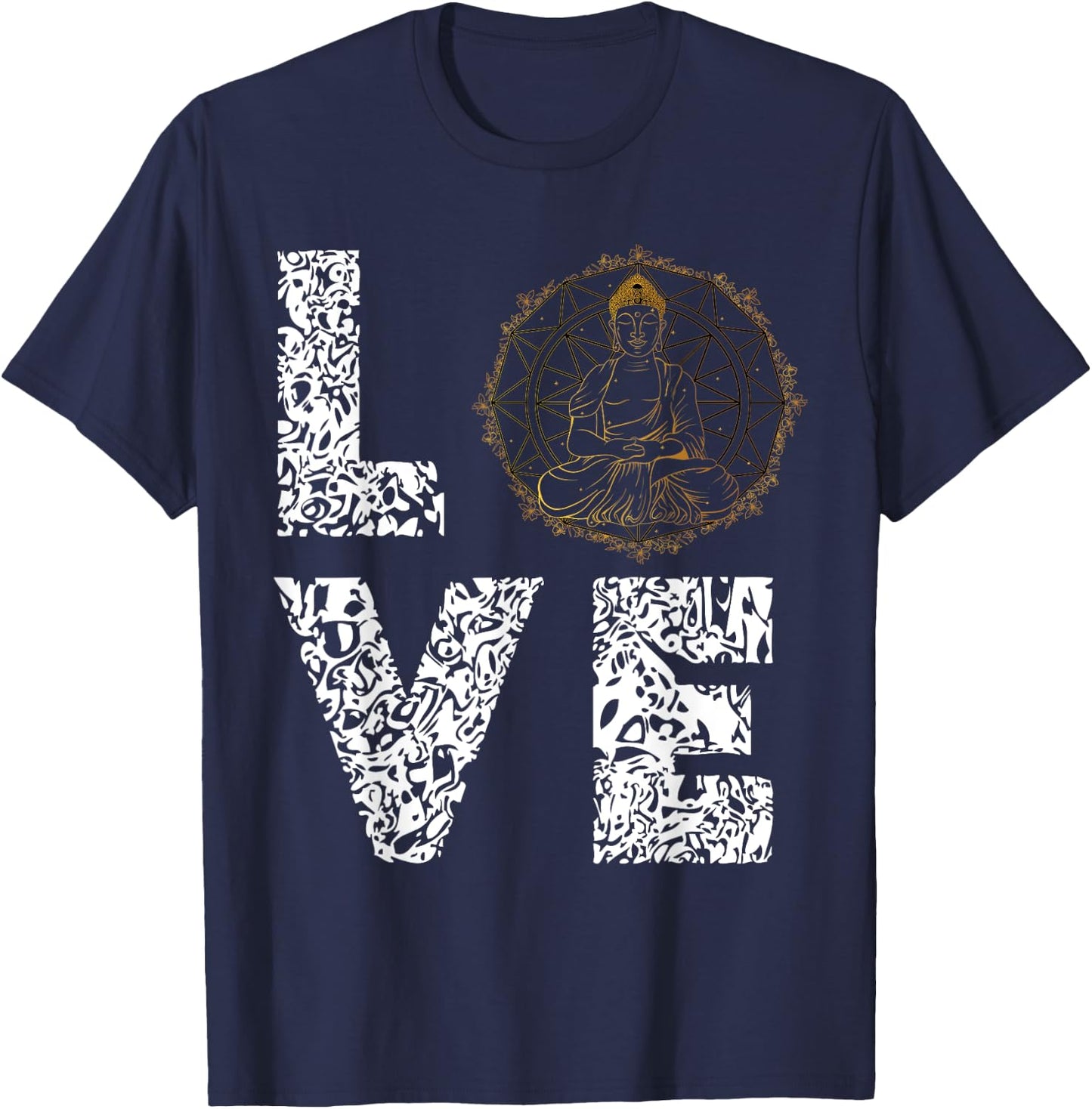Buddha Love Buddhism Gautama Buddhist Festival Diwali Dhyana T-Shirt - T-Shirt | Navy