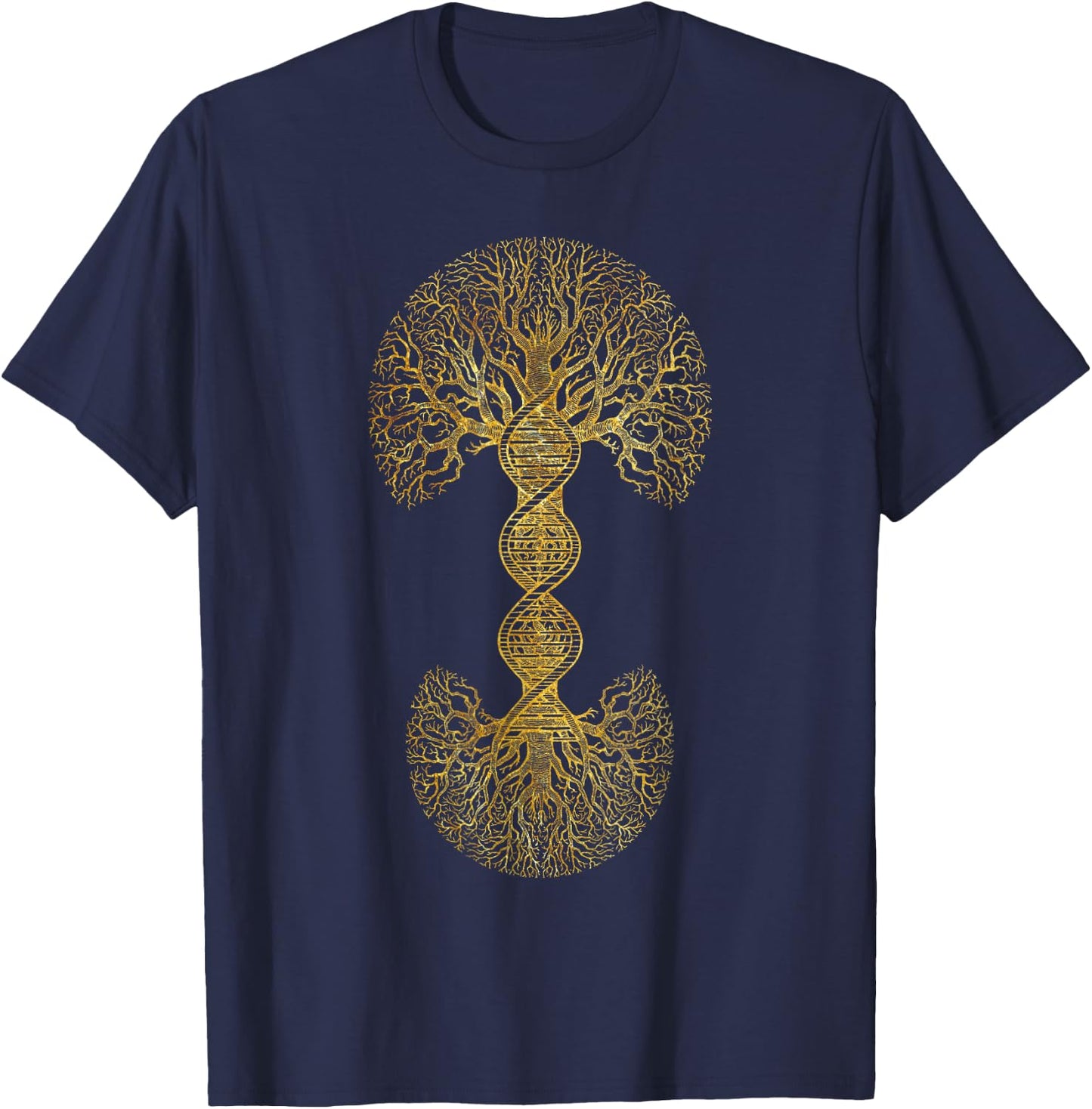 DNA Tree Of Life Science of Genetics Earth Day Genealogy T-Shirt - T-Shirt | Navy