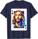Jesus King Card Christian Women T-Shirt - T-Shirt | Navy