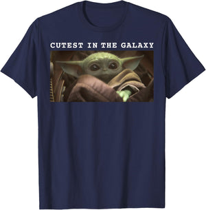 Star Wars: The Mandalorian The Child Cutest In The Galaxy T-Shirt - T-Shirt | Navy