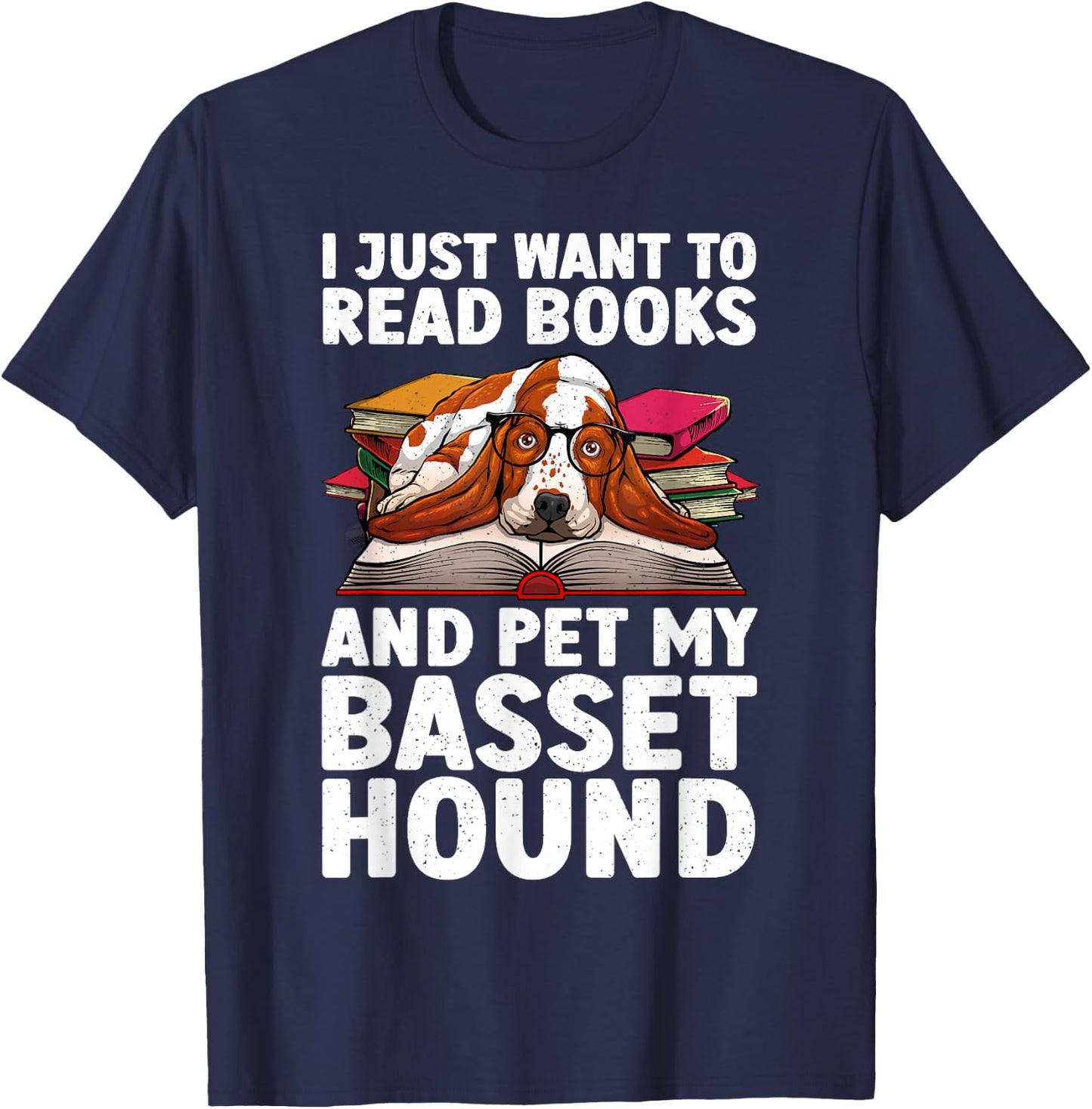 Funny Basset Hound Design Women Basset Hound Lover T-Shirt - T-Shirt | Navy