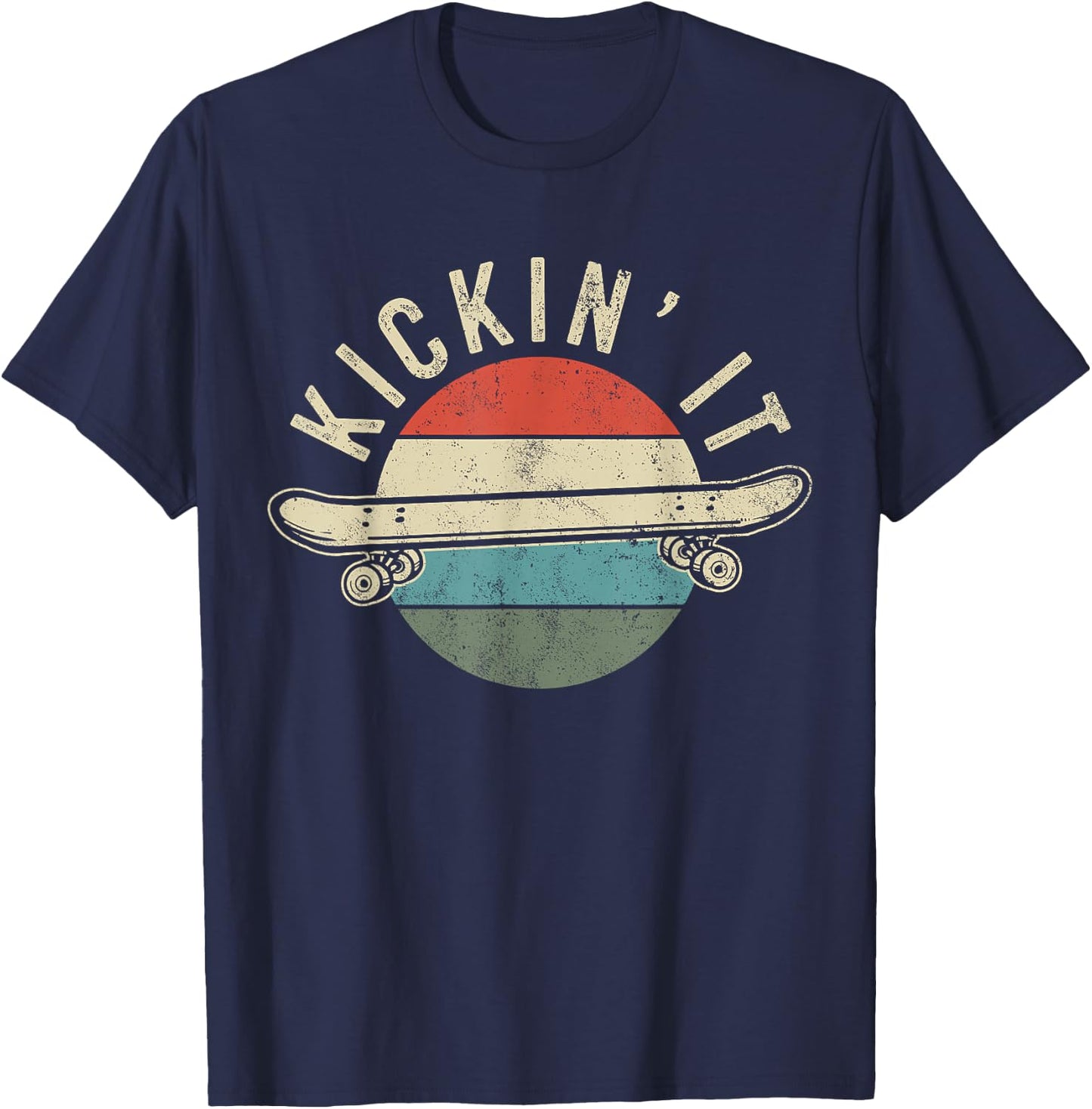 Skateboard Skateboarding Gift Skateboarder Retro Vintage T-Shirt - T-Shirt | Navy