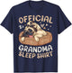Official Grandma Sleep Shirt, Pug & Puppy Funny Dog Pajama T-Shirt - T-Shirt | Navy