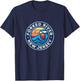 Forked River New Jersey NJ Vintage Nautical Waves Design T-Shirt - T-Shirt | Navy