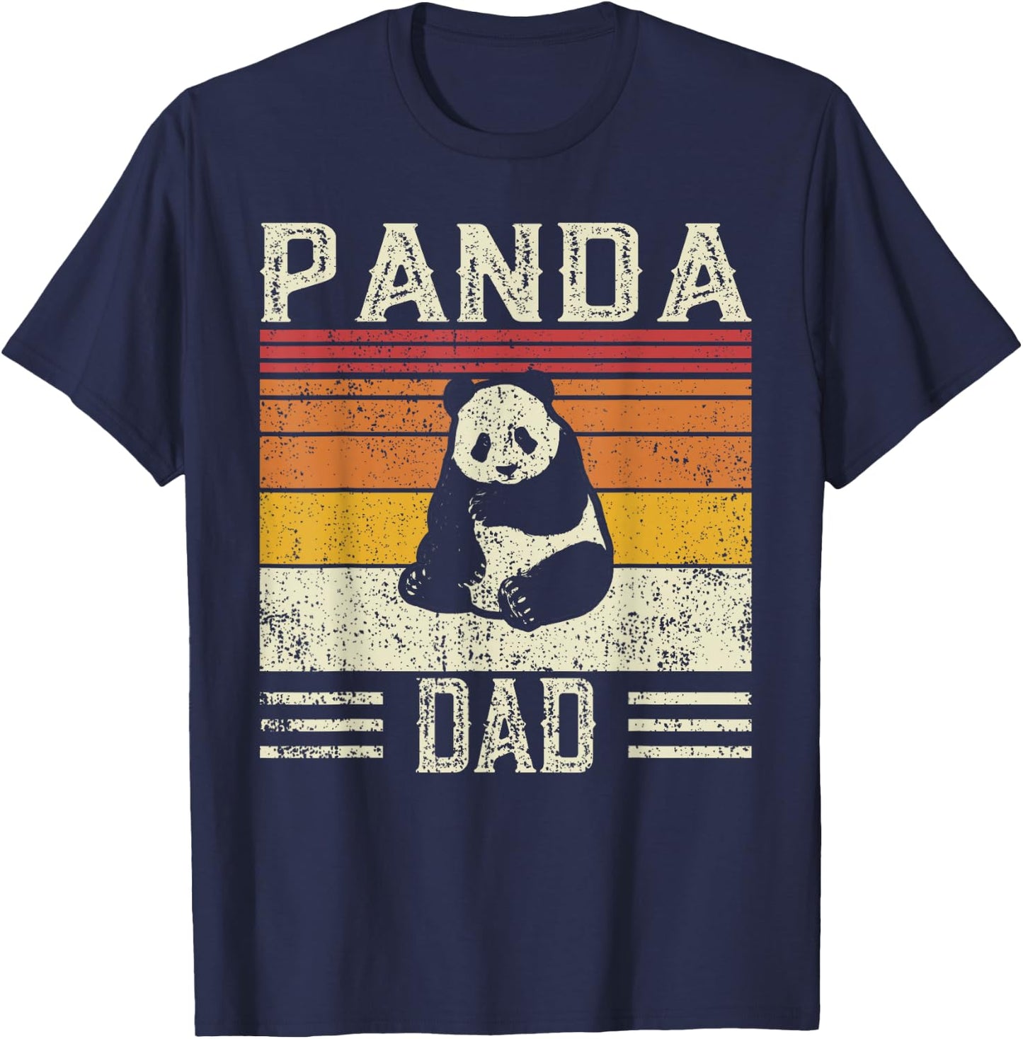 Best Panda Dad Men - Vintage Panda T-Shirt - T-Shirt | Navy