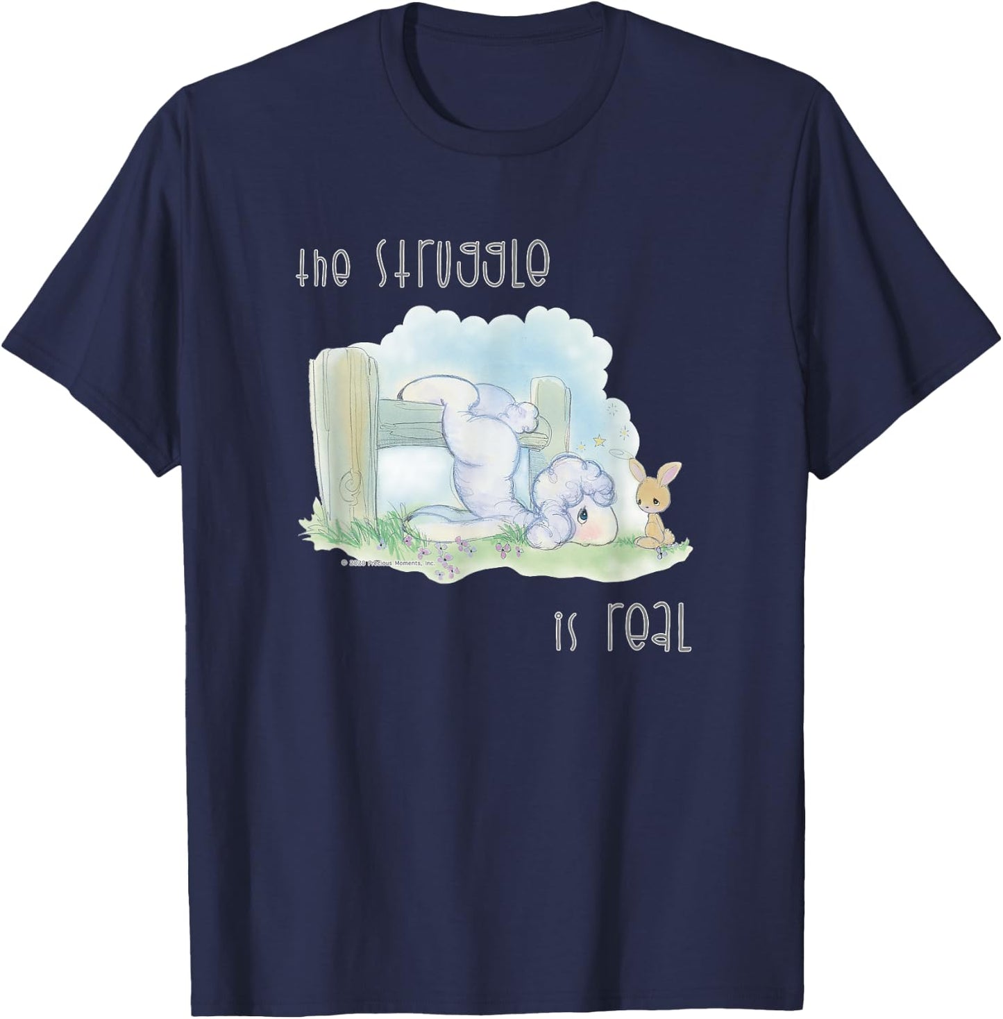 Precious Moments The Struggle Is Real T-Shirt - T-Shirt | Navy