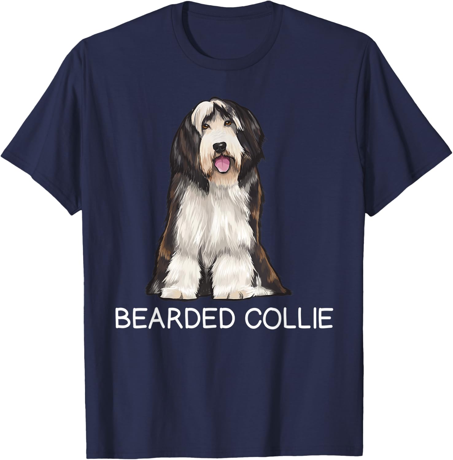 Bearded Collie Crazy Dog Lover T-Shirt - T-Shirt | Navy
