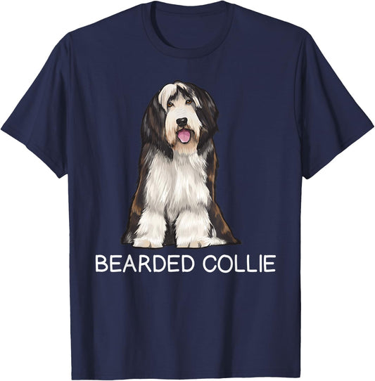 Bearded Collie Crazy Dog Lover T-Shirt - T-Shirt | Navy