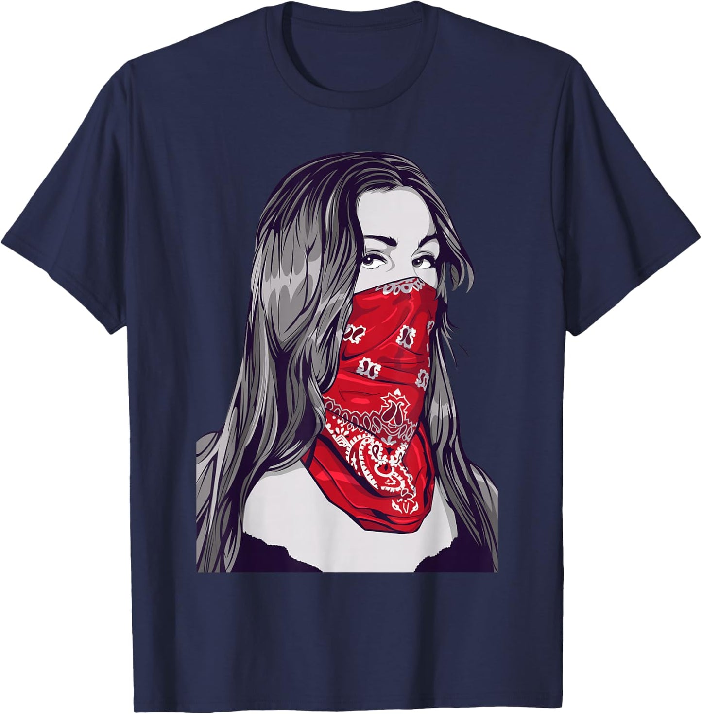 Gangster Ghetto Design Rockabilly Hip Hop Art T-Shirt - T-Shirt | Navy
