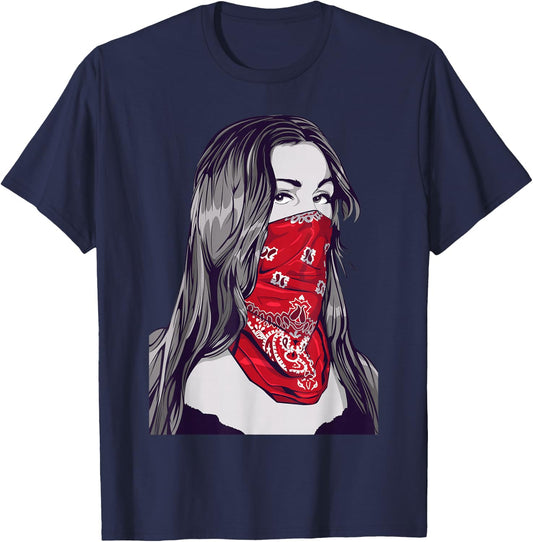 Gangster Ghetto Design Rockabilly Hip Hop Art T-Shirt - T-Shirt | Navy