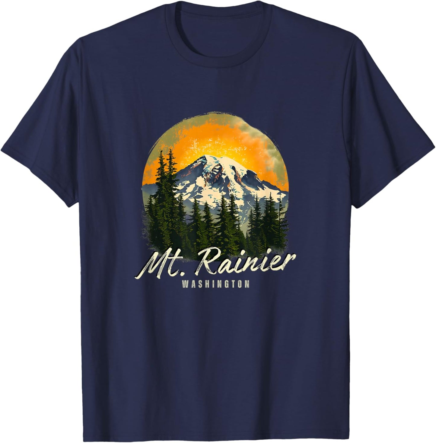Mount Rainier Souvenir / Mt. Rainier T-Shirt - T-Shirt | Navy