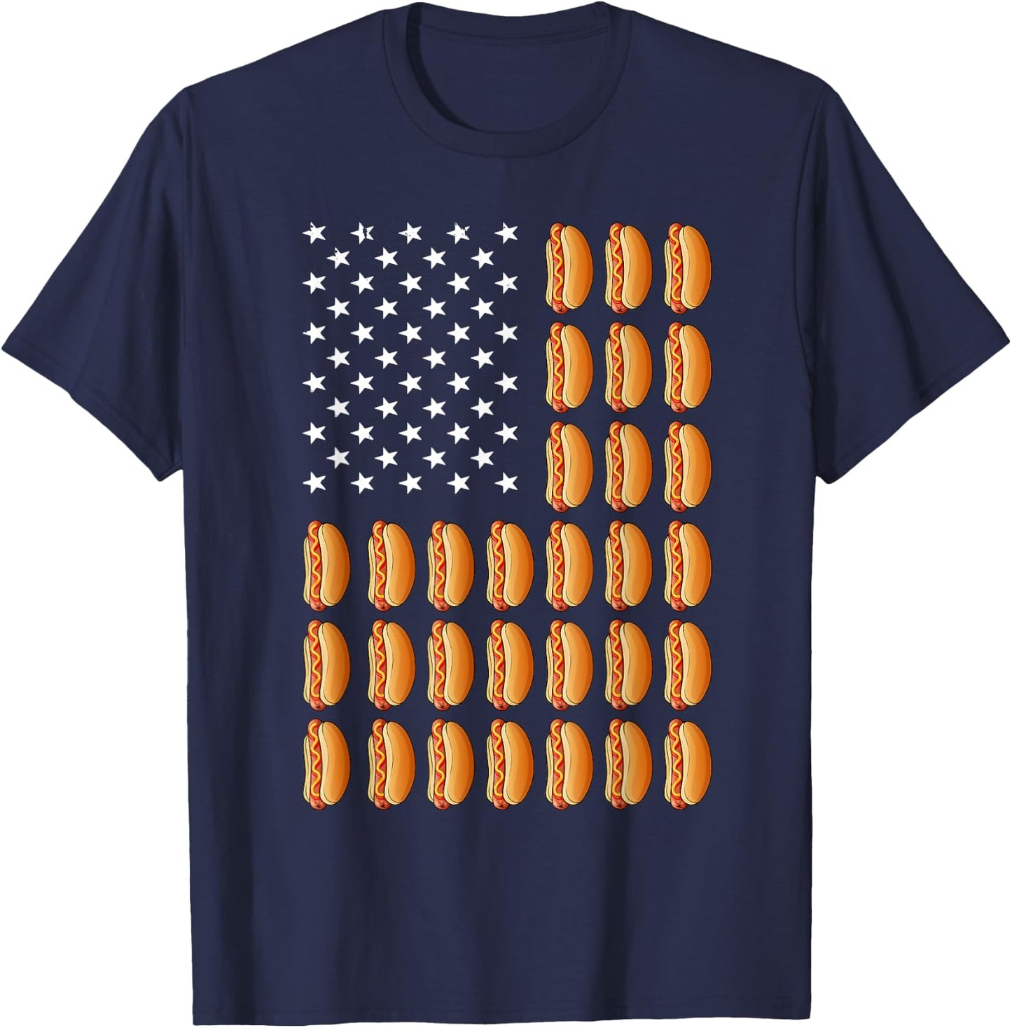 Funny Hot Dog Art Women Kids Food Hotdog Lovers T-Shirt - T-Shirt | Navy