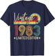 43rd Birthday Vintage 1983 43 Years Old Men Women T-Shirt - T-Shirt | Navy