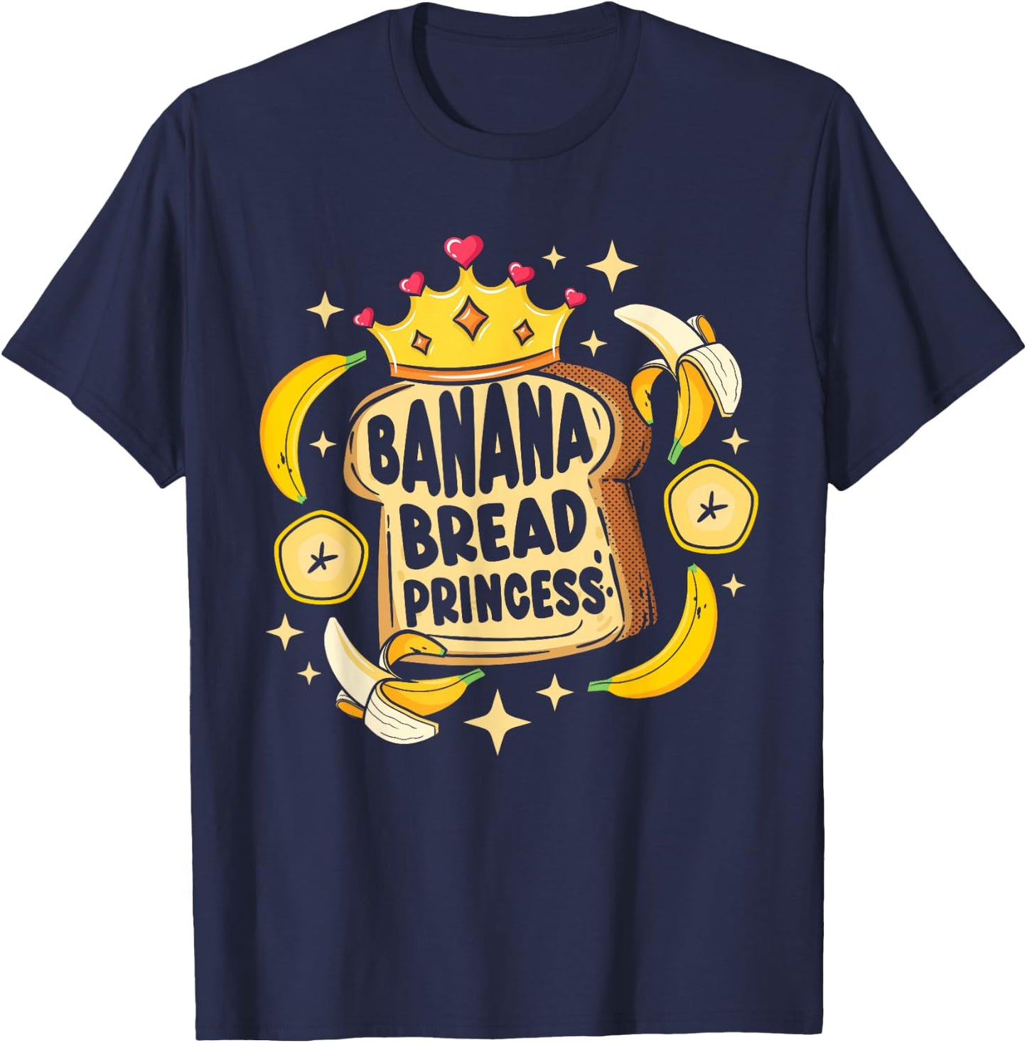 Banana Bread Princess T-Shirt - T-Shirt | Navy