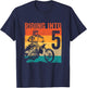 Kids Motocross 5 Years Old Dirt Bike 5th Birthday Party T-Shirt - T-Shirt | Navy