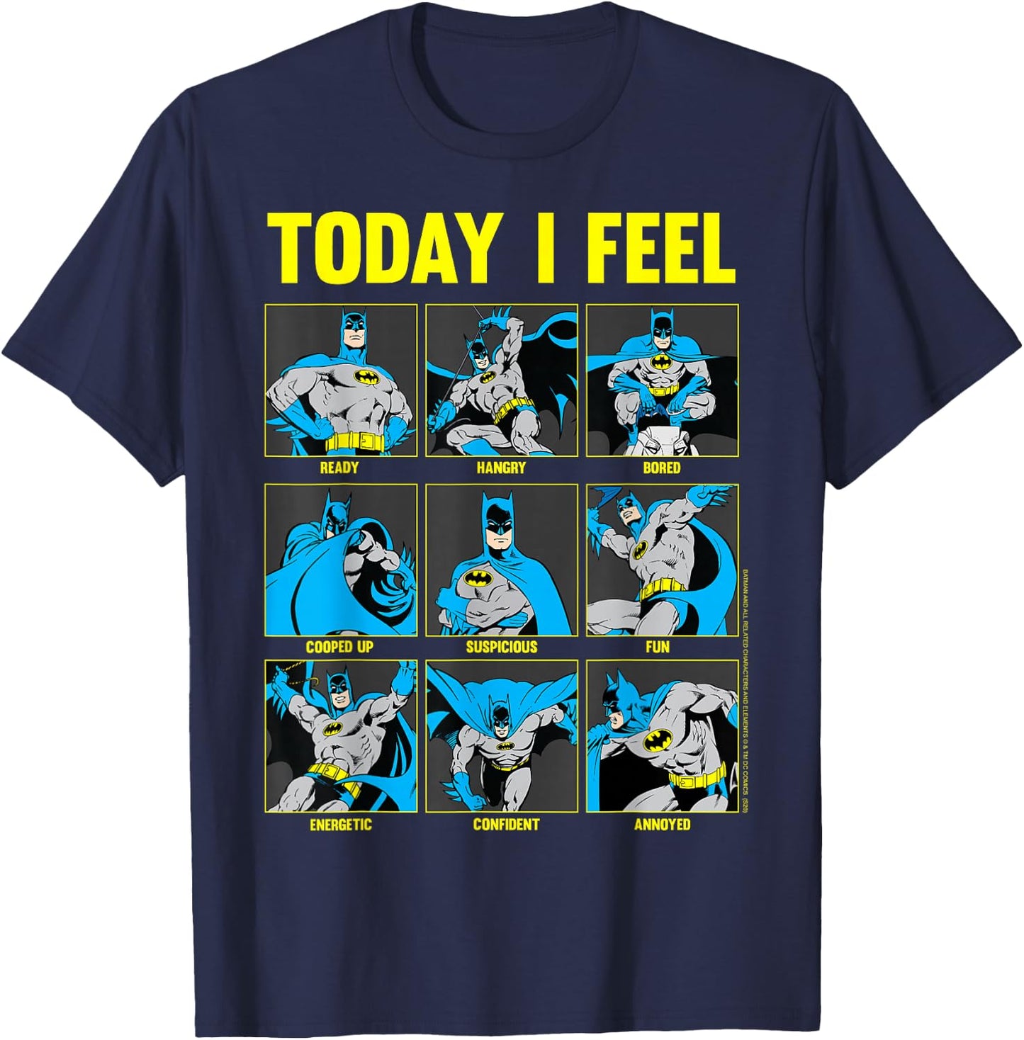 DC Comics Batman Today I Feel Emotional Box Up T-Shirt - T-Shirt | Navy