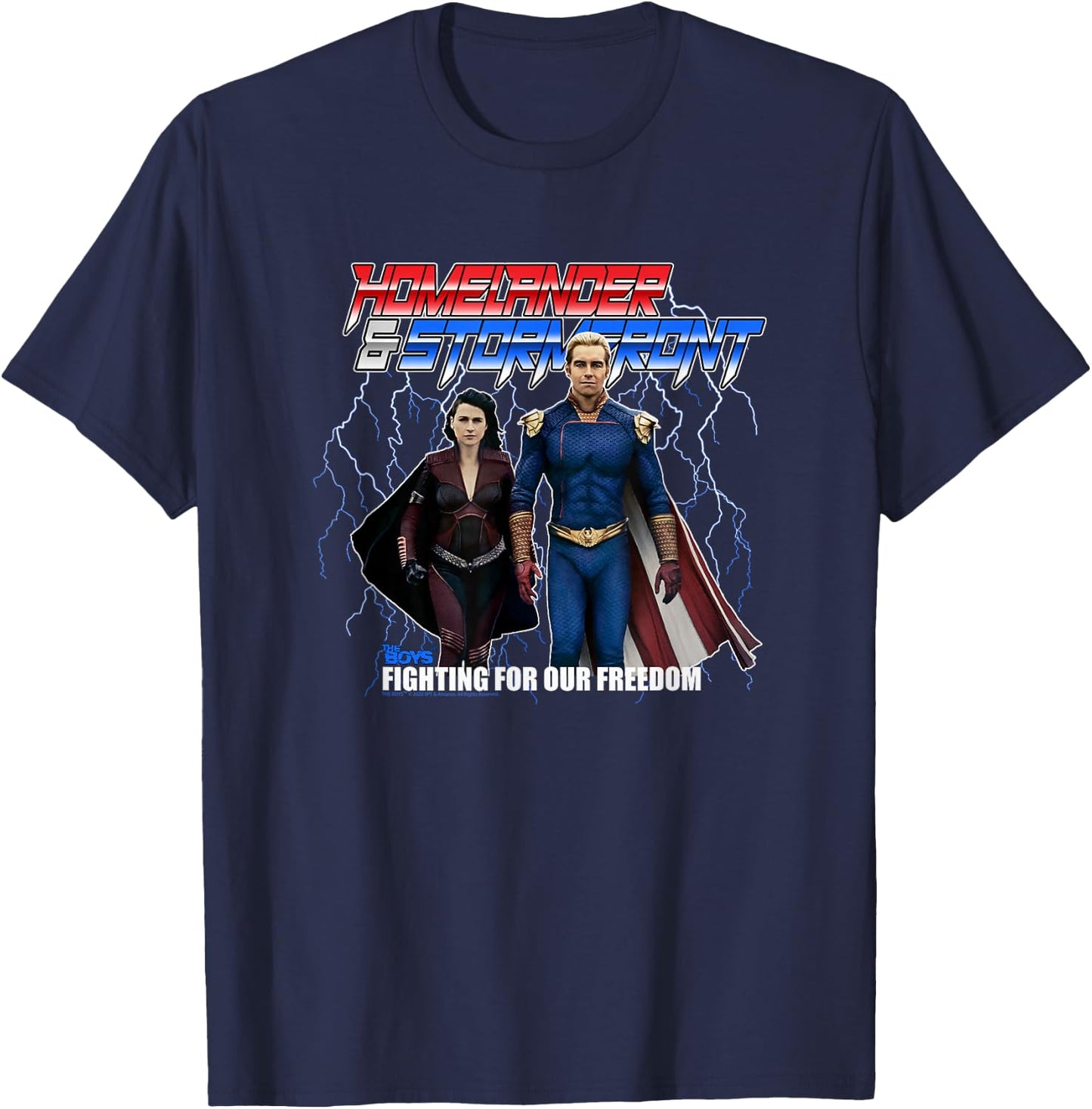 The Boys Homelander & Stormfront T-Shirt - T-Shirt | Navy
