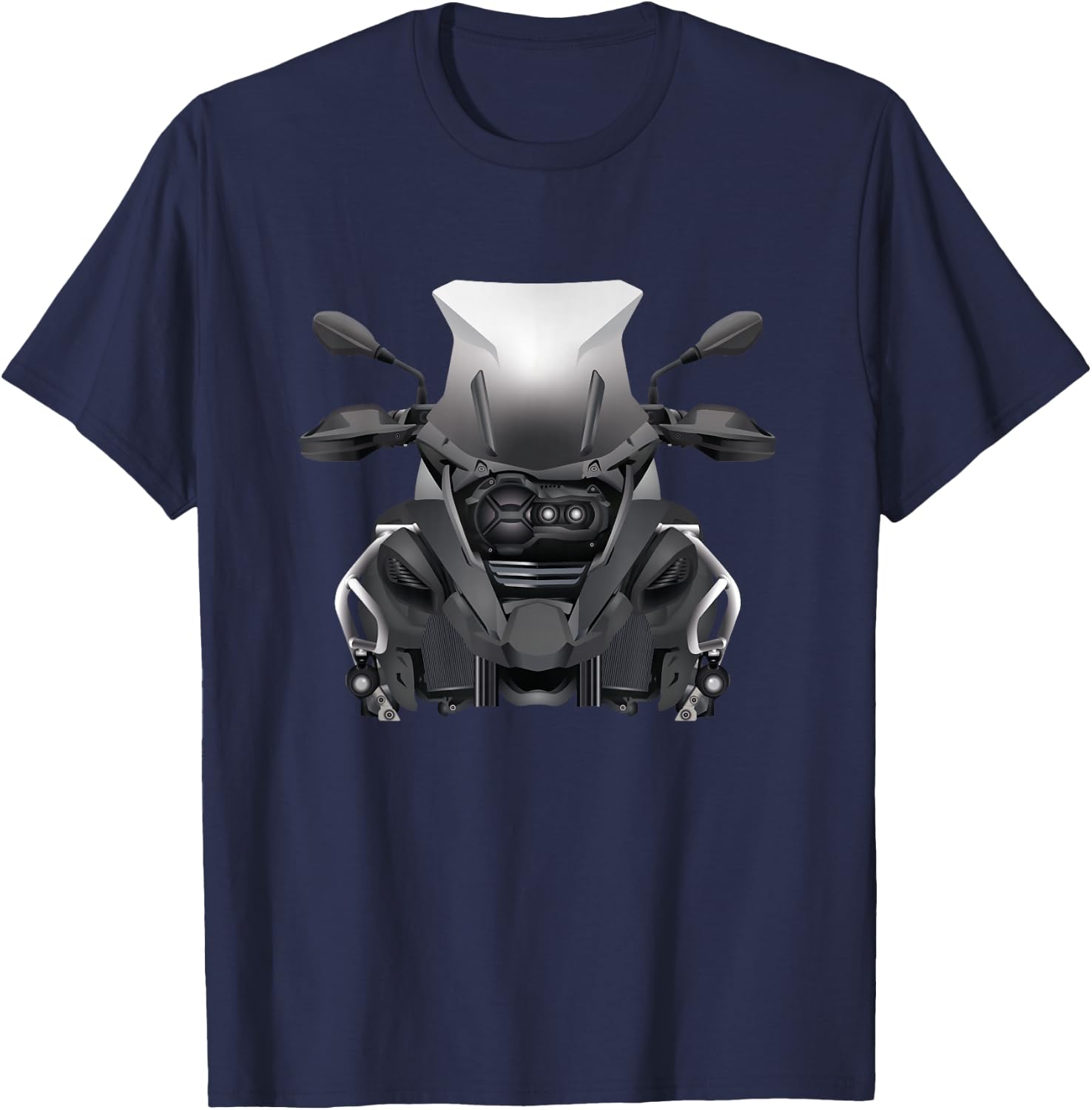 Enduro Motorcycle Desings R1200GS Enduro Motorcycle GS - Men's Black Short Sleeve Classic Fit - Motorcycle Themed - Size Small T-Shirt - T-Shirt | Navy