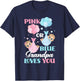 Pink Or Blue Grandpa Loves You Gender Reveal Party T-Shirt - T-Shirt | Navy