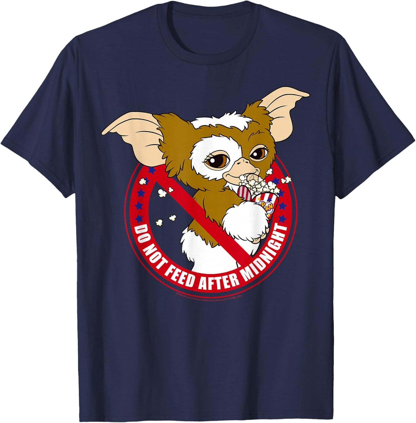 Gremlins Gizmo Do Not Feed After Midnight Small T-Shirt - T-Shirt | Navy