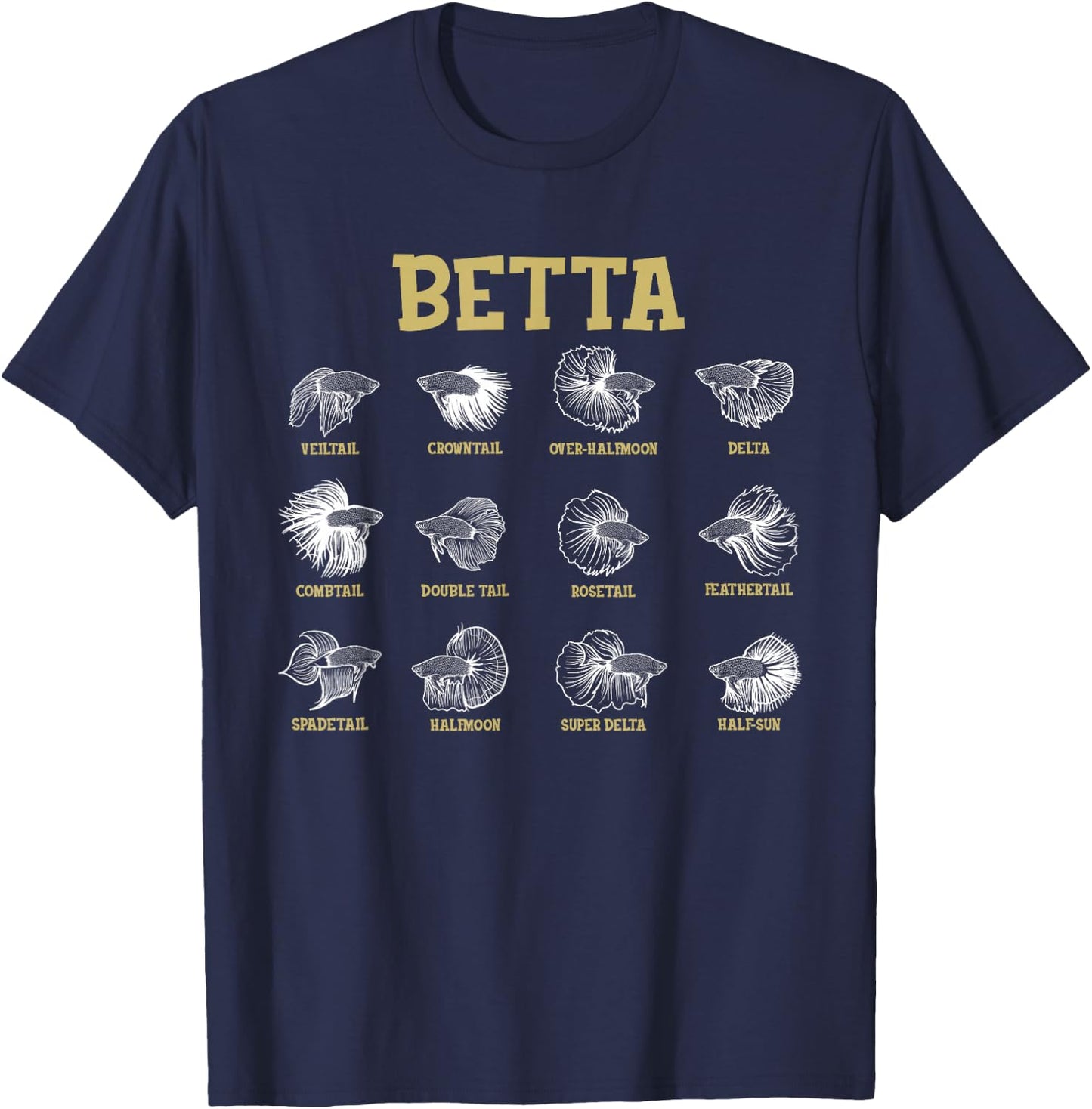 Siamese Fighting Fish Lover Aquarium Keeper Betta Fish T-Shirt - T-Shirt | Navy