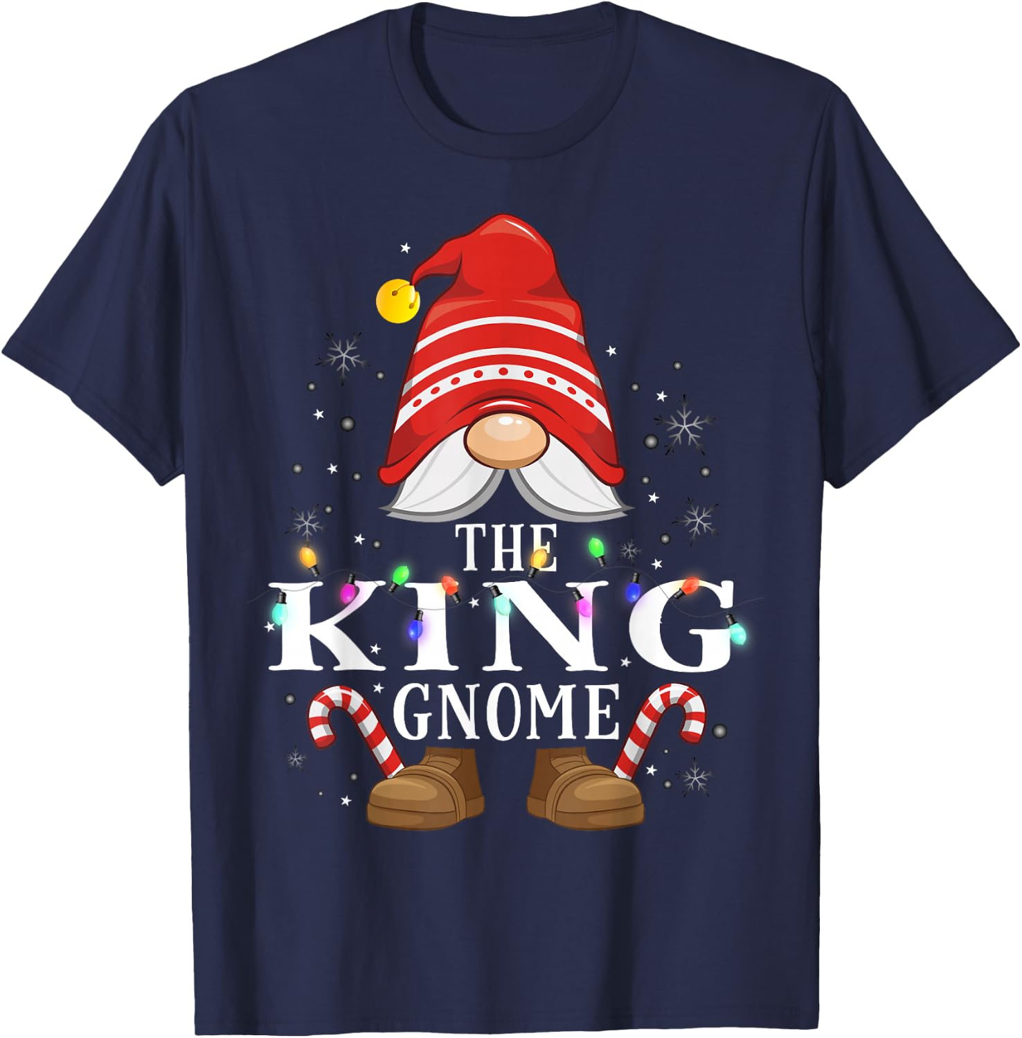 The King Gnome Family Christmas Pajama Party T-Shirt - T-Shirt | Navy