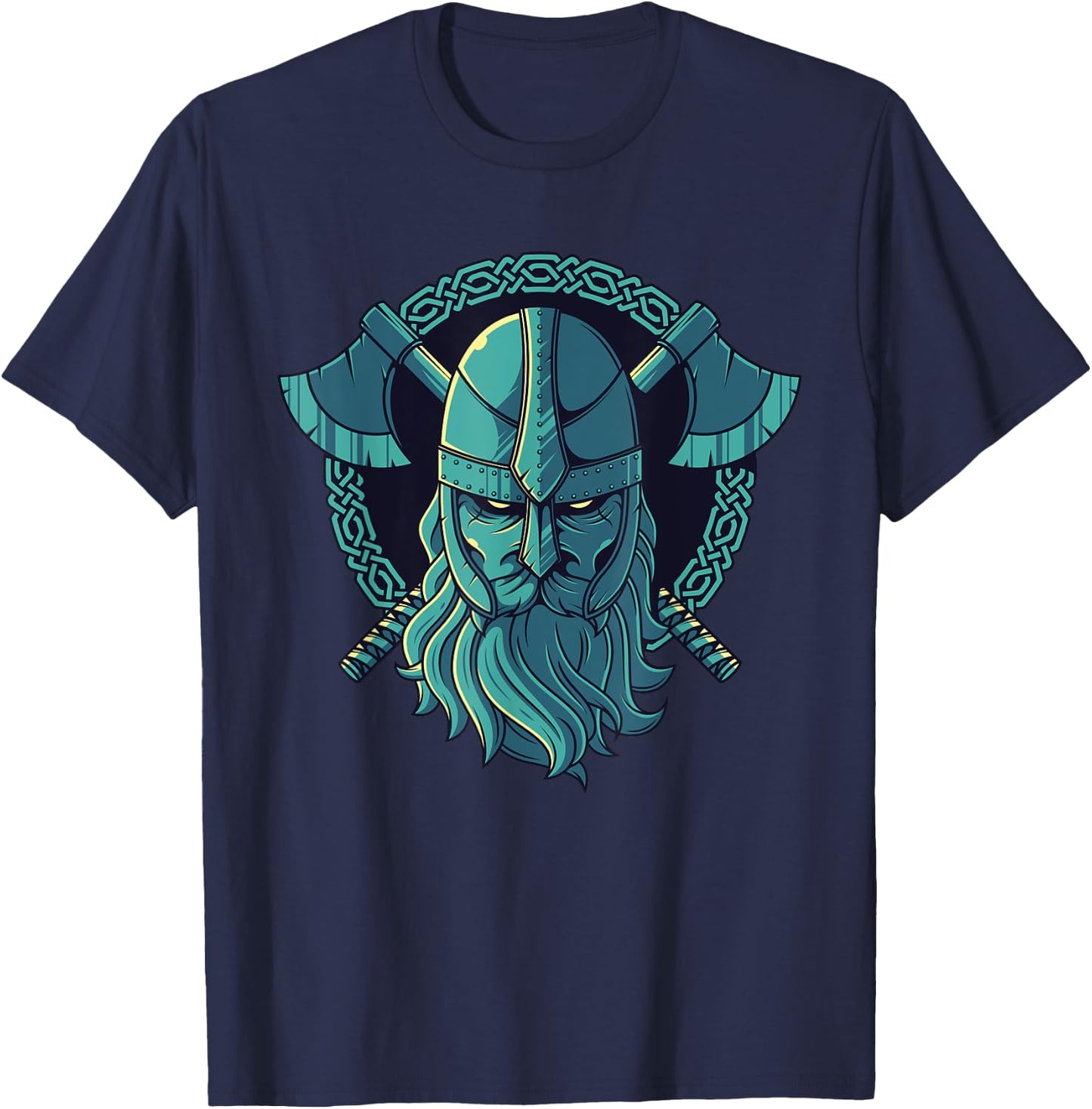 Nordic Viking Warrior Odin Mythology God Valhalla Norse T-Shirt - T-Shirt | Navy