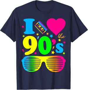1990's 90s I Heart The Nineties T-Shirt - T-Shirt | Navy