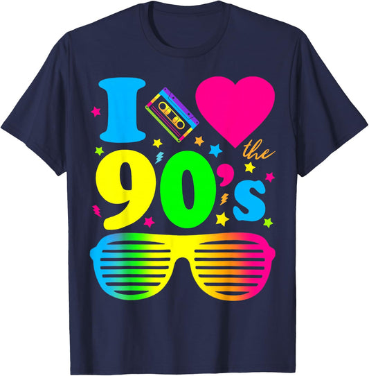 1990's 90s I Heart The Nineties T-Shirt - T-Shirt | Navy