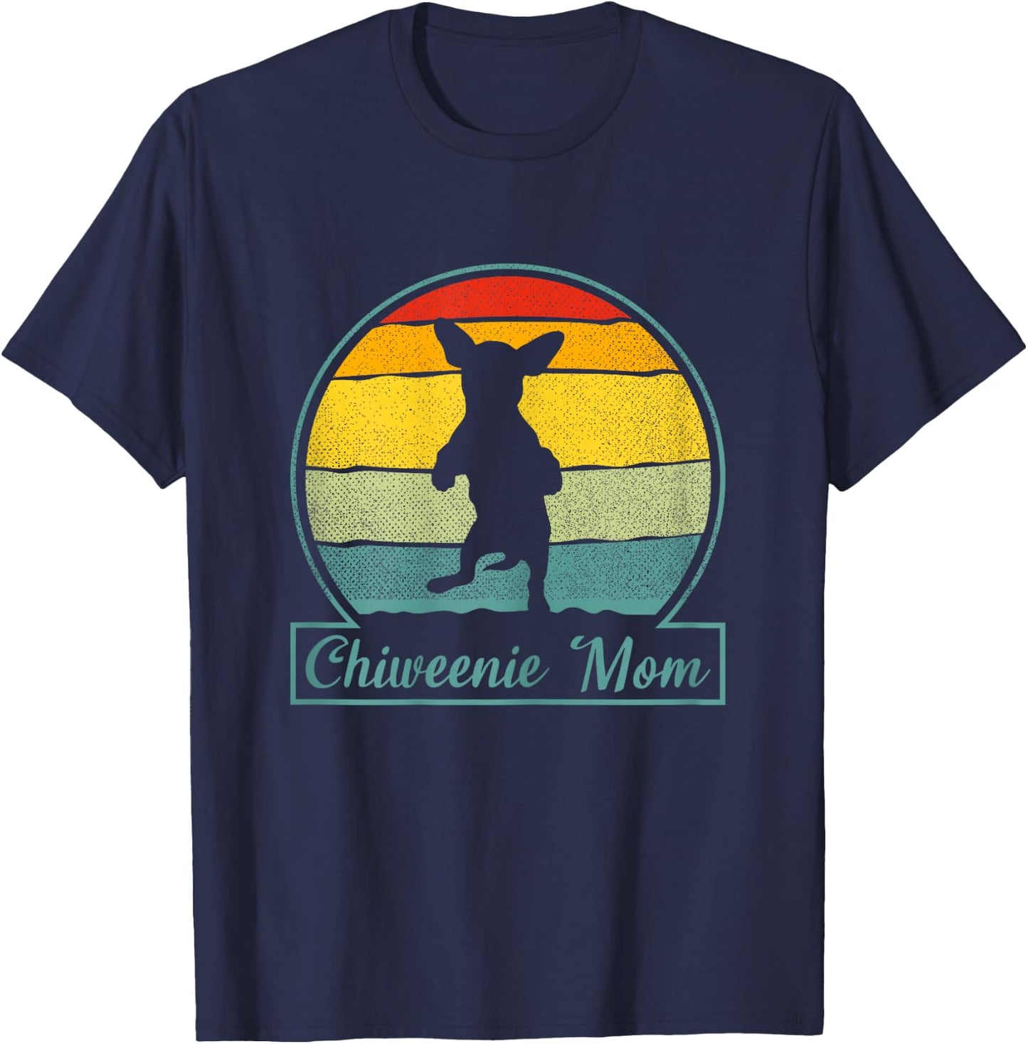 Chiweenie Mom Mama Cute Dog Lovers Dog Owners Women Kids T-Shirt - T-Shirt | Navy