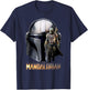 Star Wars The Mandalorian Helmet Portrait Mashup T-Shirt - T-Shirt | Navy