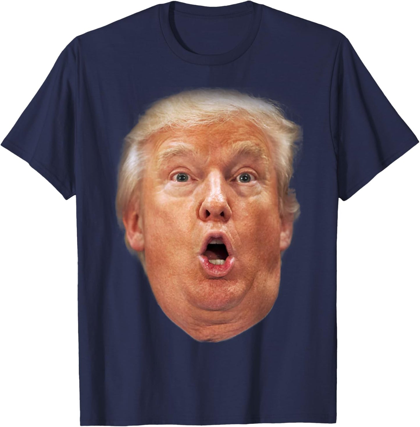 Funny Trump Face Stupid Sarcastic President Donald 2020 Meme T-Shirt - T-Shirt | Navy