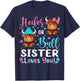 Bull or Heifer Sister Loves You Highland Cow Lover T-Shirt - T-Shirt | Navy