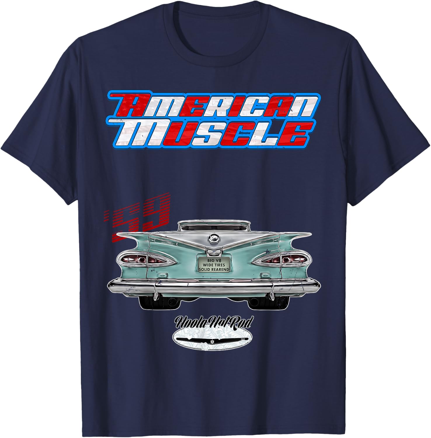 1959 El Camino,pickup,Rockabilly,rusty car,distressed T-Shirt - T-Shirt | Navy
