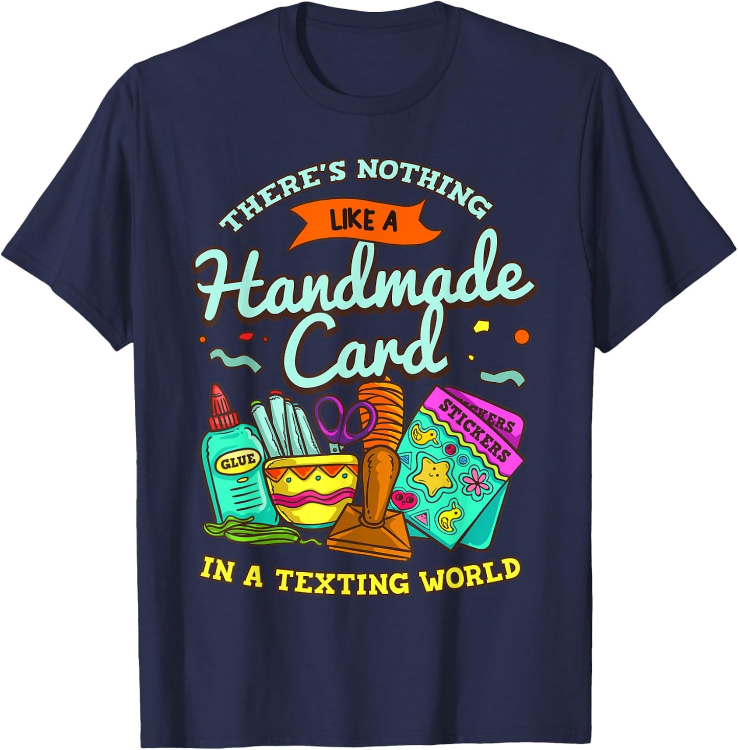 Cardmaking Scrapbooking Gift Crafting Card Crafter T-Shirt - T-Shirt | Navy