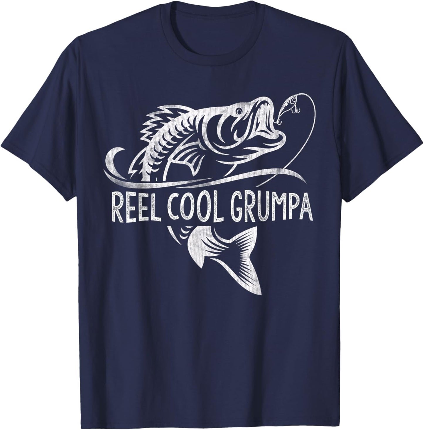 Reel Cool Grumpa Fishing Gifts Grumpa Father's Day T-Shirt - T-Shirt | Navy