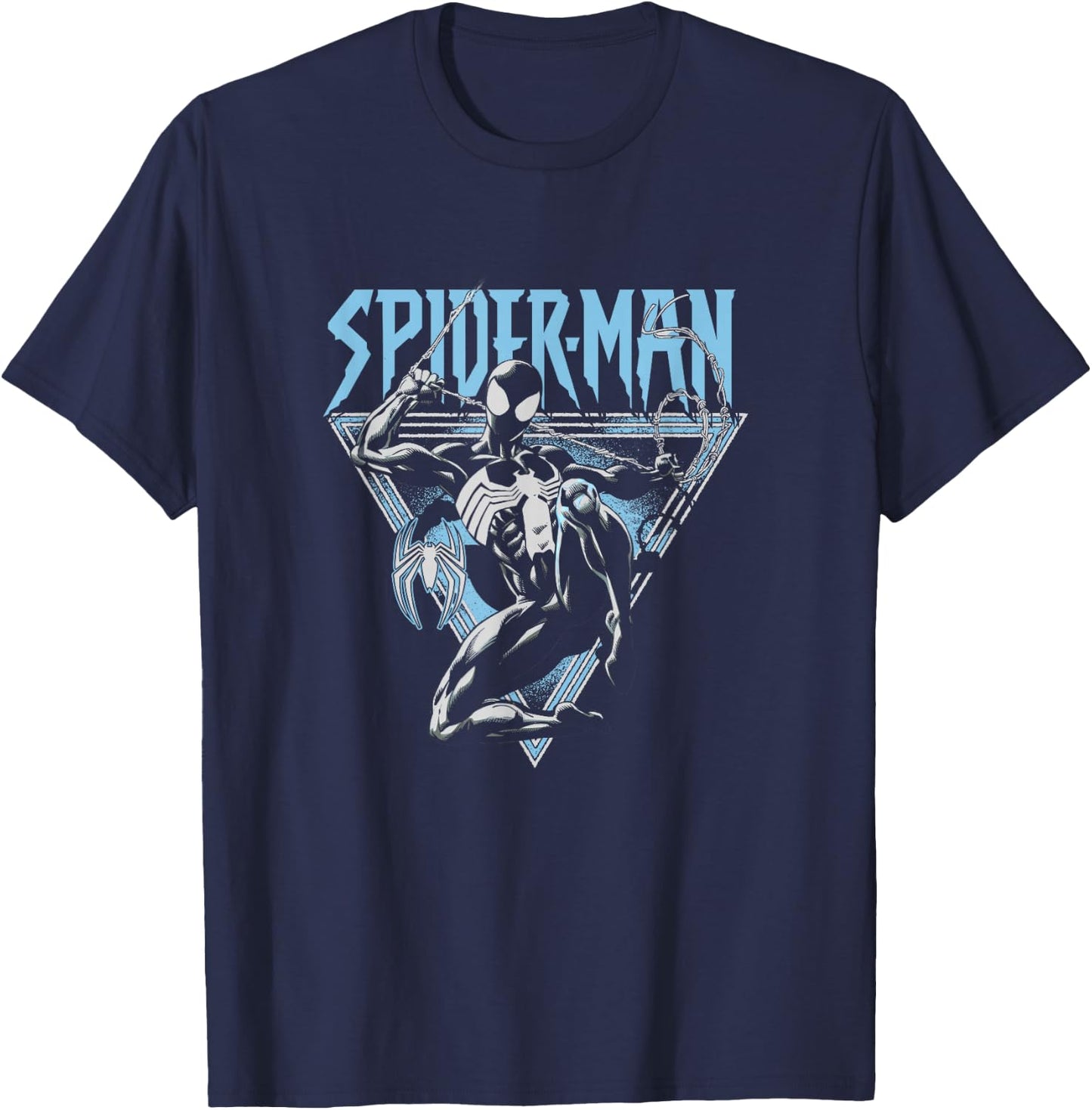 Marvel Spider-Man Symbiote Suit Epic Swing Big Chest Poster T-Shirt - T-Shirt | Navy