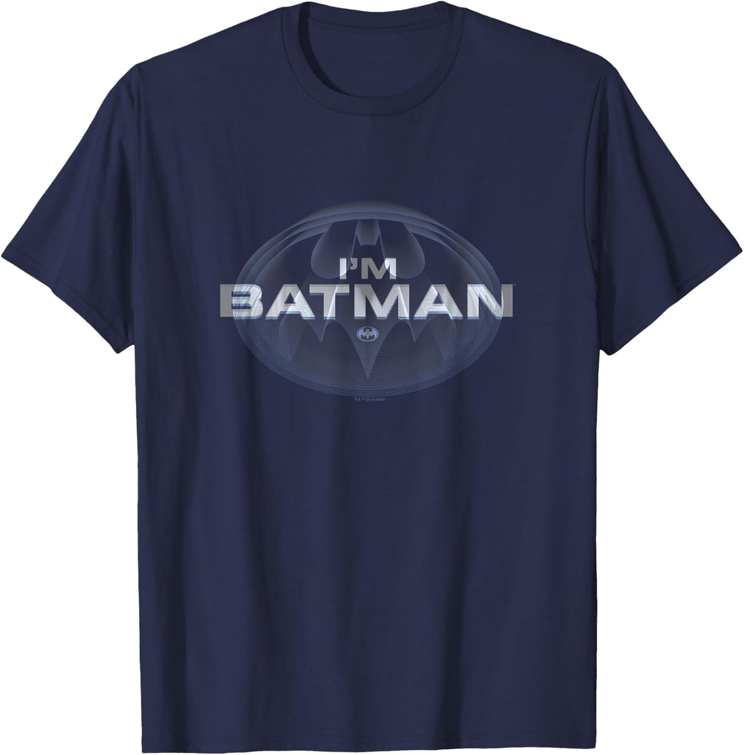 The Flash I'm Batman Vintage Michael Keaton Bat Symbol T-Shirt - T-Shirt | Navy